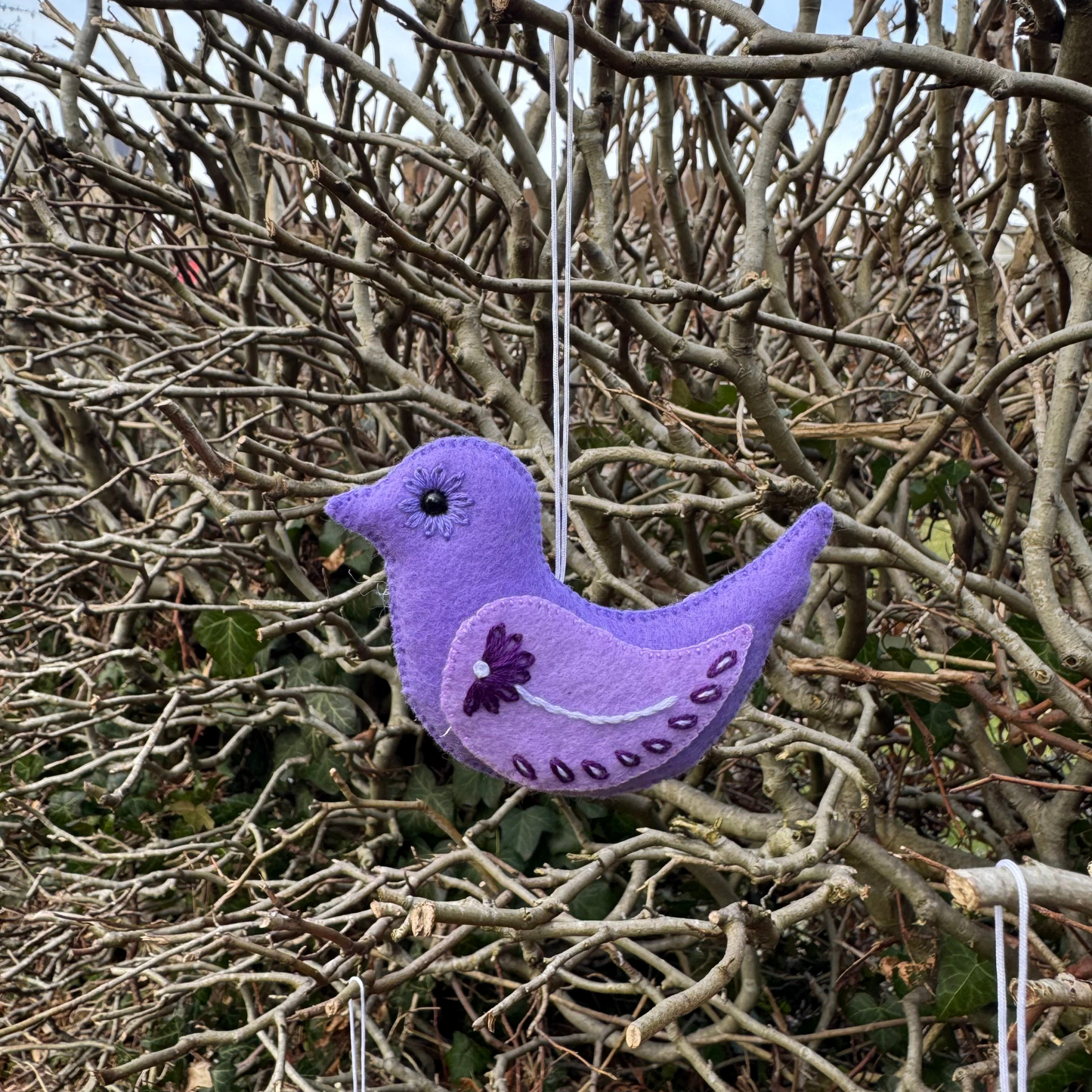 Handmade Easter Felt Bird Ornaments – Personalized & Hand-Embroidered Spring Decor